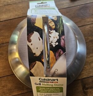 9" Cuisinart Stainless Steel Grill Dome.NEW